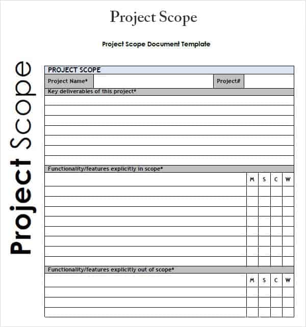 Project scope statement template image 323
