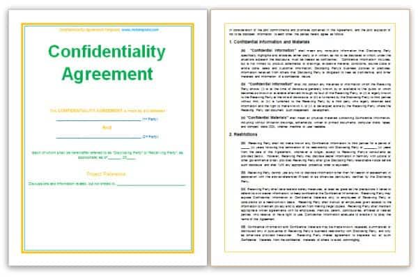 Confidentiality Statement Templates