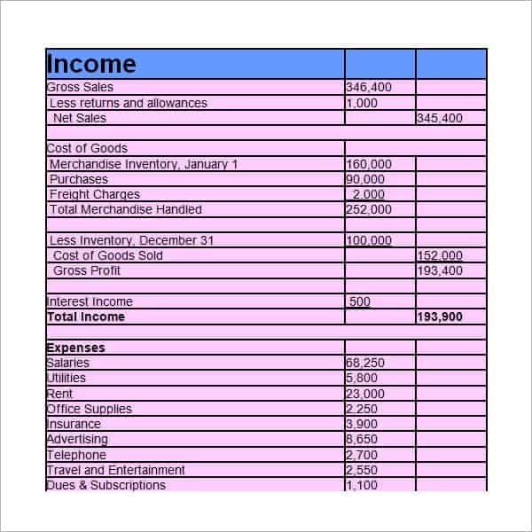 Income statement template image 33