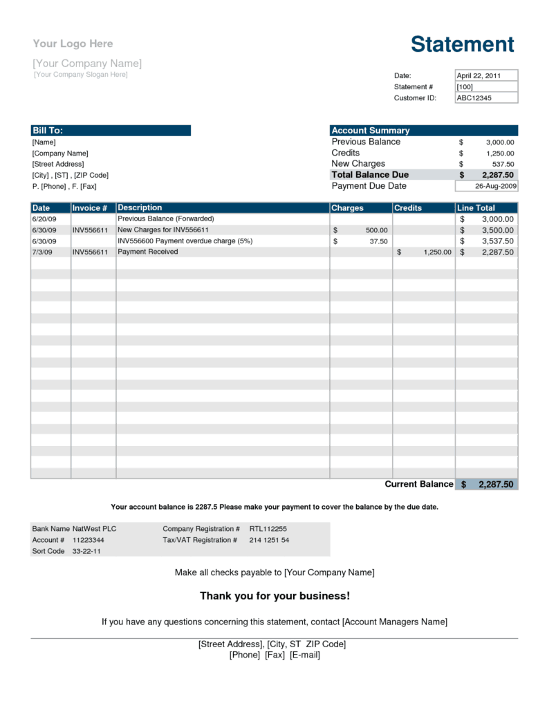 4 Legal Statement Templates Word Excel Sheet PDF