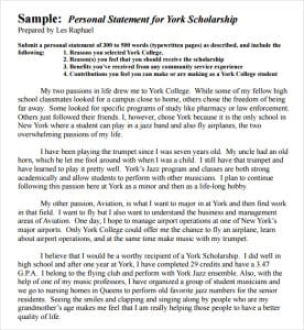 Personal Statement Template Word 4 Free Personal Statement Templates - Word Excel Sheet PDF