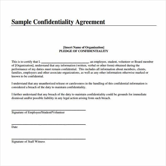 confidentiality statement for business plan