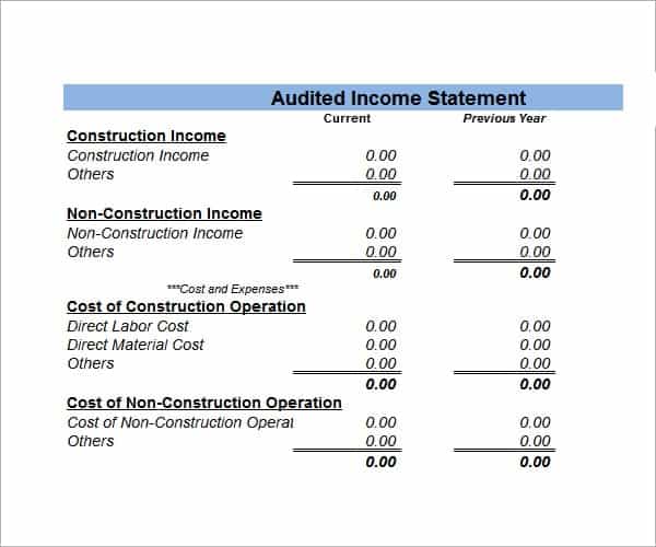 8 Free Financial Statement Templates - Word Excel Sheet PDF