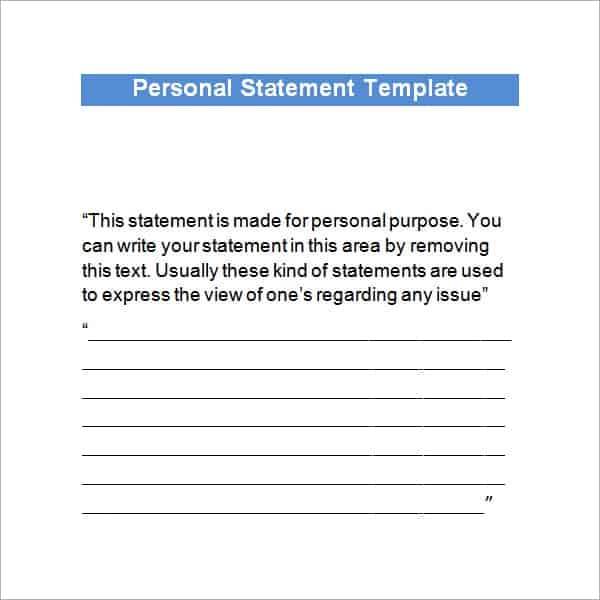 personal statement template politics