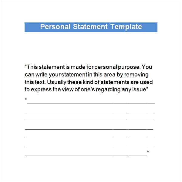 personal statement template civil service