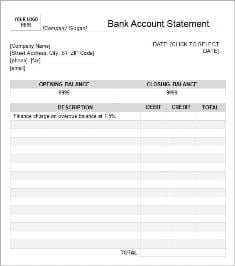 6 Free Statement of Account Templates