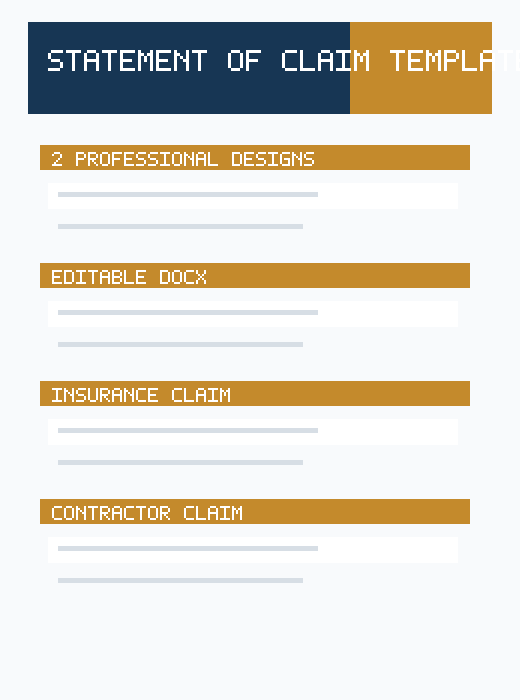 2+ Free Statement of Claim Templates