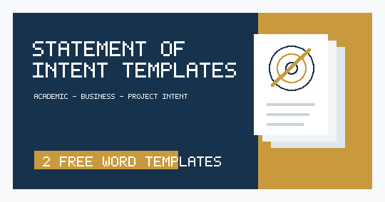 2+ Free Statement of Intent Templates